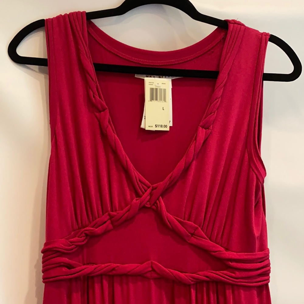 Red INC maxi dress Large 56” length NWT Berry color